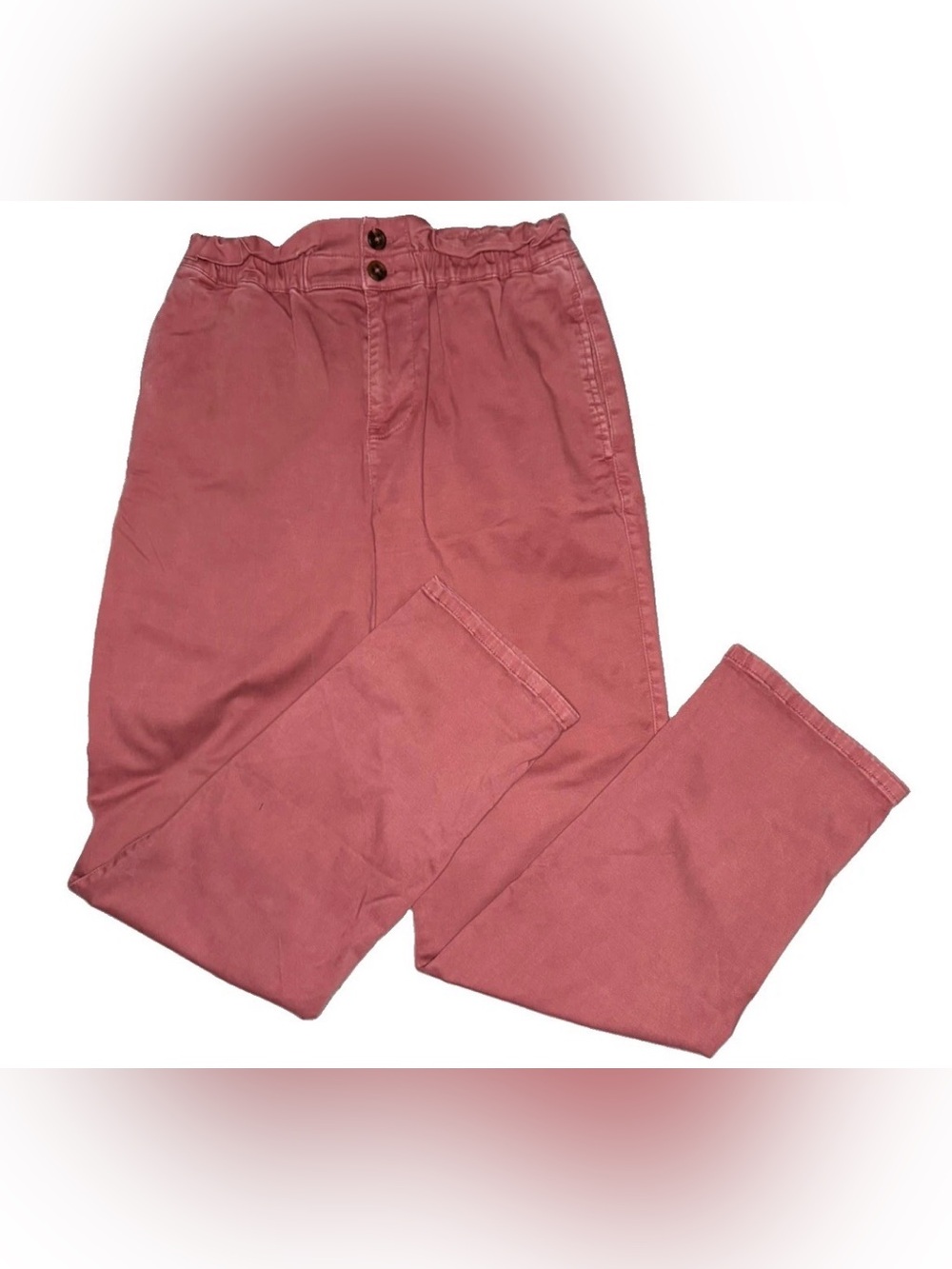 Lila Ryan Hensley Women’s Pink Paperbag High-Rise Tapered Pants Preppy Size 6